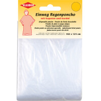 KLEIBER Einweg-Regenponcho, mit Kaputze, transparent