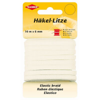 KLEIBER Häkel-Litze, 6 mm x 10 m, schwarz