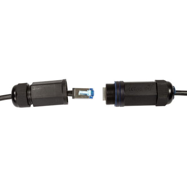 LogiLink Outdoor Patchkabel, Kat. 6A, S FTP, 7,5 m, schwarz