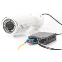 DIGITUS Gigabit PoE Medienkonverter, RJ45 SC, SM, PSE