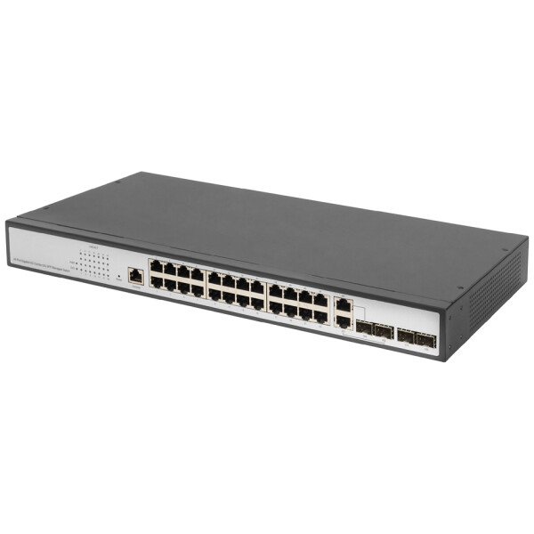 DIGITUS 19" Gigabit Switch, Managed, 2 Uplinks, 24 Ports
