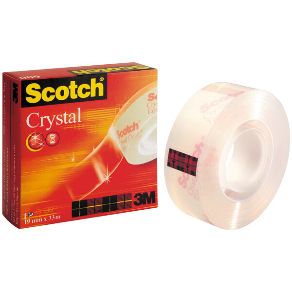 3M Scotch Klebefilm Crystal Clear 600, 19 mm x 15 m, 2+1
