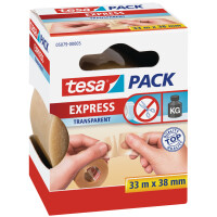 tesapack Verpackungsklebeband Express, 50 mm x 50 m, braun