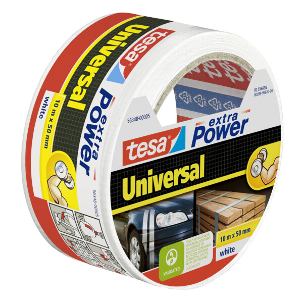 tesa Folienband extra Power Universal, 50 mm x 50 m, weiß