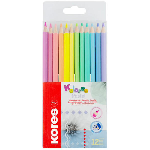 Kores Dreikant-Buntstifte "Kolores Pastel", 24er Kartonetui