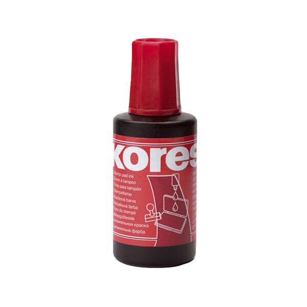 Kores Stempelfarbe, Inhalt: 28 ml, rot