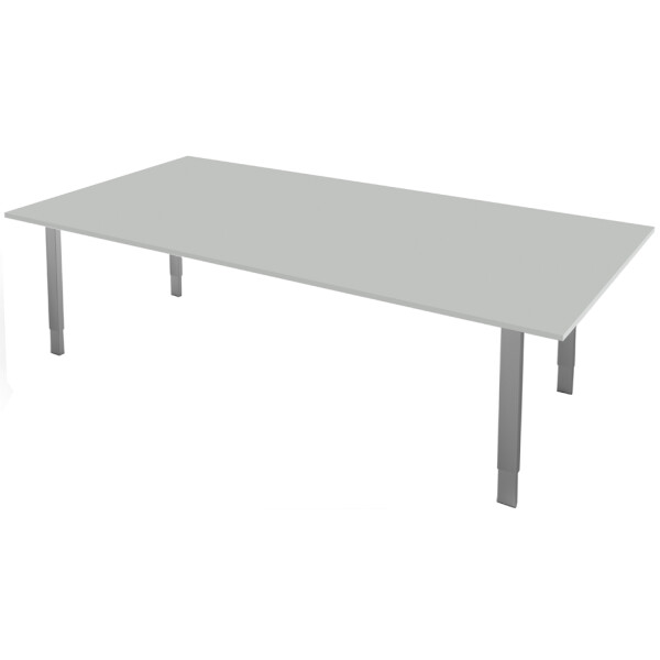 kerkmann Konferenztisch Form 5, (B)2.000 mm, lichtgrau