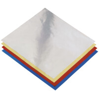 folia Alu-Faltblätter, 150 x 150 mm, 50 Blatt, sortiert