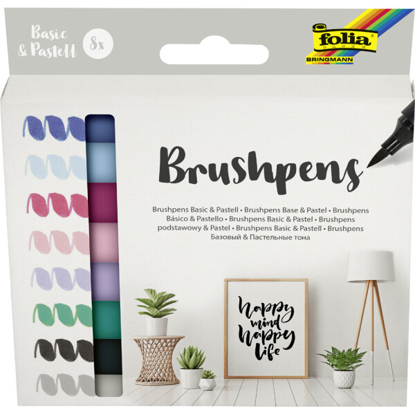 folia Pinselstift Brush Pens "Basic", 4er Set
