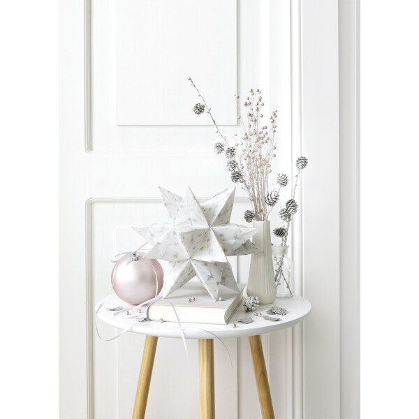 folia Faltblätter Bascetta-Stern "Transparentpapier", weiß