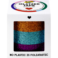 folia Deko-Klebeband Glitzer-Tape, kupfer türkis...