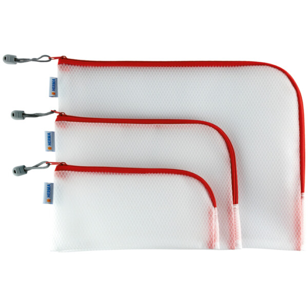 HERMA Reißverschlusstasche "Mesh Bags", DIN A4, orange