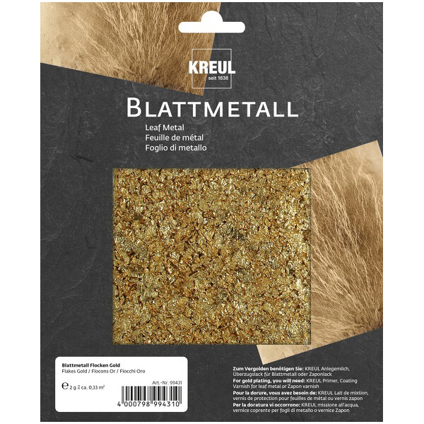 KREUL Blattmetall-Flocken, gold