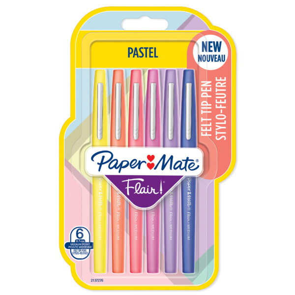 Paper:Mate Faserschreiber Flair PASTELL, 12er Blister