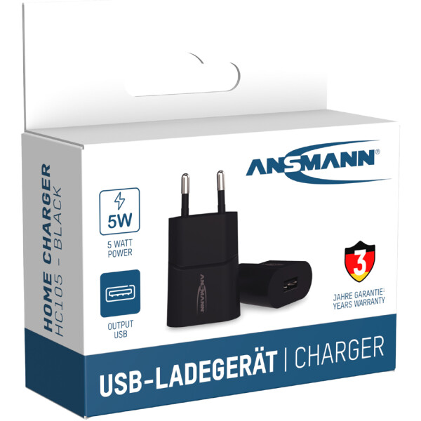ANSMANN USB-Steckdosenadapter Home Charger HC105, USB-A