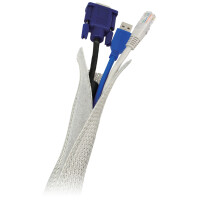 LogiLink Kabelbündler, Gewebeschlauch, schwarz, 1,80 m