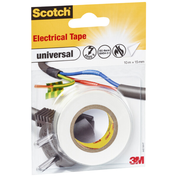 Scotch Isolierband universal, 15 mm x 10 m, weiß