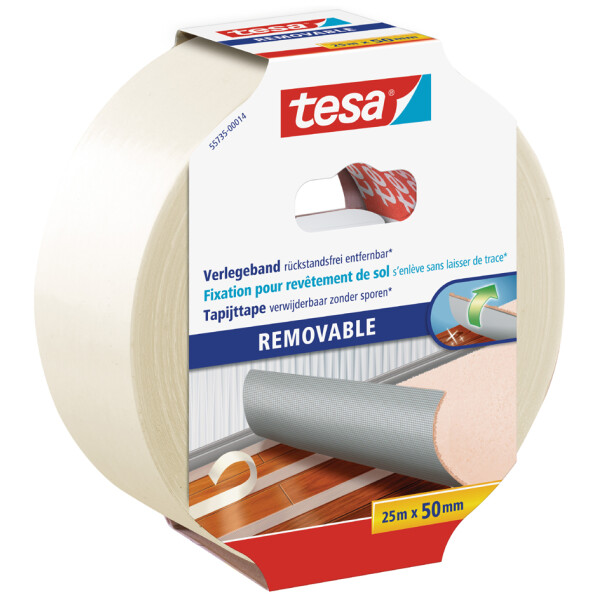 tesa Verlegeband, rückstandsfrei entfernbar, 50 mm x 25 m