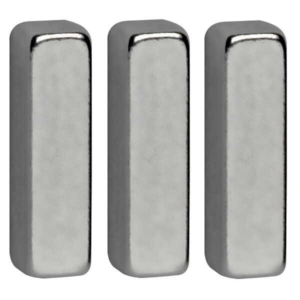 MAUL Neodym-Stabmagnete, (B)4 x (T)15 x (H)4 mm, nickel