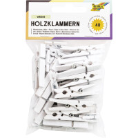 folia Holzklammern, Größe und Farben sortiert