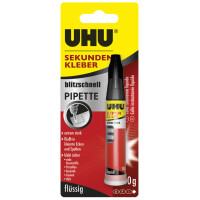 UHU Sekundenkleber blitzschnell PIPETTE, 3 g Flasche