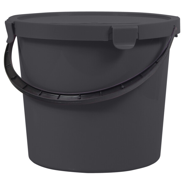 plast team Pflückeimer mit Deckel, 10 Liter, rot