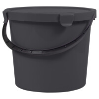 plast team Pflückeimer mit Deckel, 10 Liter, rot