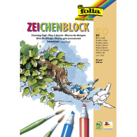 folia Zeichenblock, 80 g qm, DIN A4, 50 Blatt