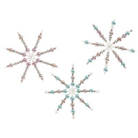 folia Perlensterne-Set, 340-teilig, gold grün pink