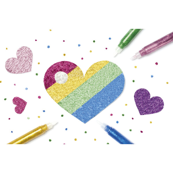 folia Glitzerkleber "Glitterglue", 9,5 ml, farbig sortiert