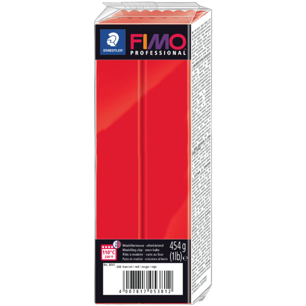 FIMO PROFESSIONAL Modelliermasse, reinrot, 454 g