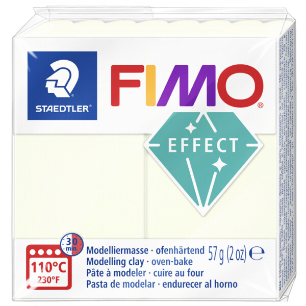 FIMO EFFECT Modelliermasse, ofenhärtend, nachtleuchtend, 57g