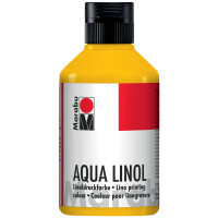 Marabu Aqua-Linoldruckfarbe, mittelgelb, 250 ml