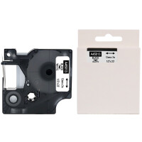 rillprint Schriftbandkassette, schwarz transparent, 9mm x 7m