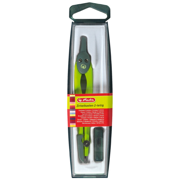 herlitz Zirkelkasten 2-teilig, schwarz
