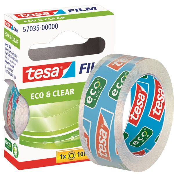tesa Film Eco & Clear, transparent, 15 mm x 10 m