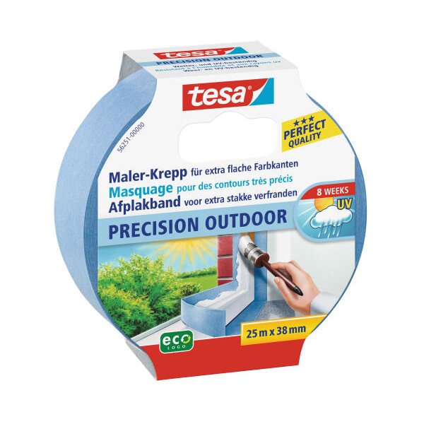 tesa ecoLogo Maler Krepp Precision Outdoor Papierabdeckband