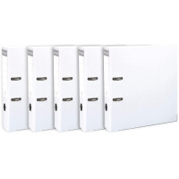 EXACOMPTA PP-Ordner Premium, A4, 80 mm, weiß, 5er Pack