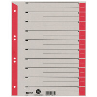 LEITZ Trennblätter, A4 Überbreite, Kraftkarton...