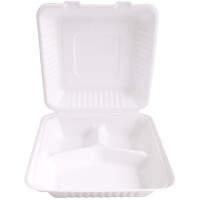 NATURE Star Zuckerrohr-Lunchbox, mit Deckel, innen 3-geteilt