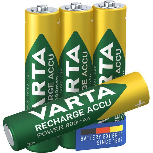 VARTA NiMH Akku "Rechargeable Accu", Micro (AAA), 800 mAh