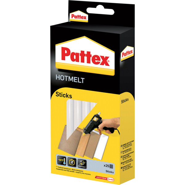 Pattex Heißklebepatrone HOT STICKS, rund, 1 kg, transparent