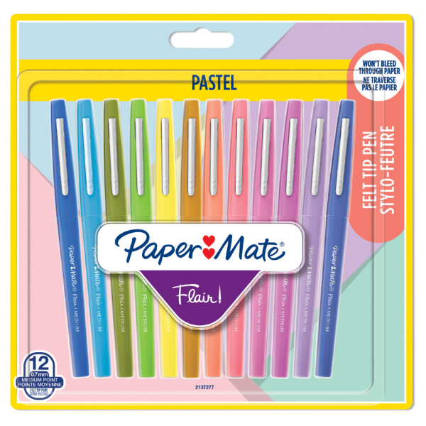 Paper:Mate Faserschreiber Flair PASTELL, 6er Blister