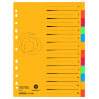 herlitz Karton-Register, A4 Überbreite, 6-teilig,...