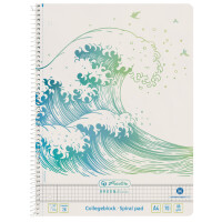 herlitz Collegeblock GREENline Ginkgo, DIN A4, kariert