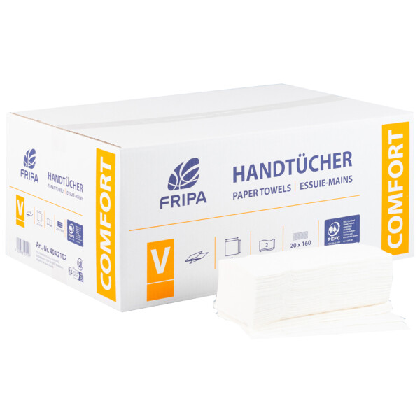 Fripa Handtuchpapier COMFORT, 250 x 330 mm, C-Falz, hochweiß