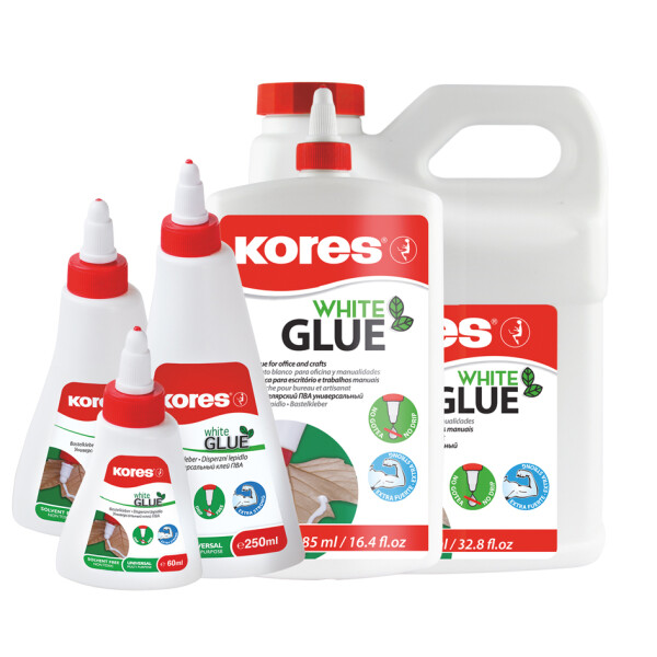 Kores Bastelkleber "whiteGLUE", lösungsmittelfrei, 60 ml