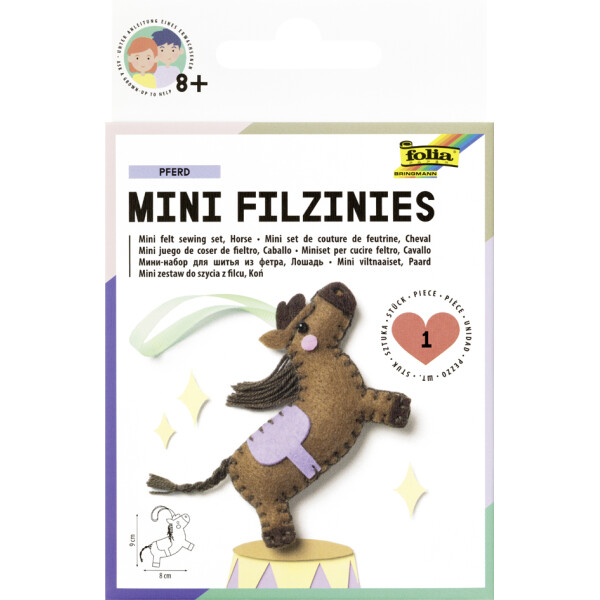 folia Mini Filz-Nähset "Filzinies", 9-teilig, Rakete