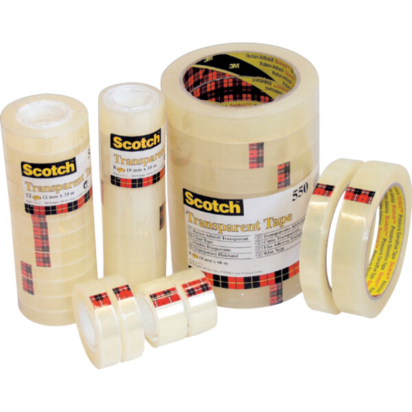 Scotch Klebefilm 550, transparent, 19 mm x 66 m, Folie
