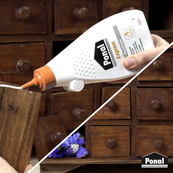 Ponal Express Holzleim, lösemittelfrei, 550 g Flasche